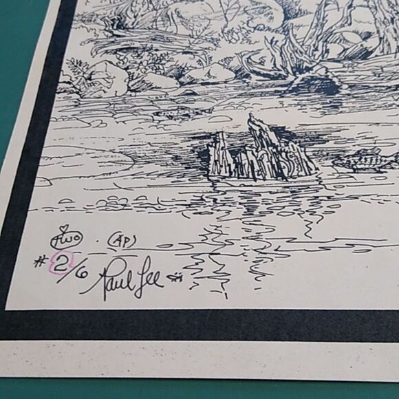 Paul Anthony Lee "Windy Cranberry Lake" Landscape Art Print Artist Proof 1984 - Picture 4 of 10